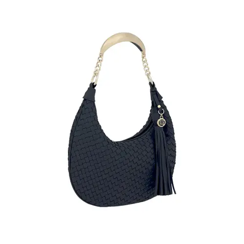 Bolsa de Mão Couro Tresse Preto Médio 78015.25