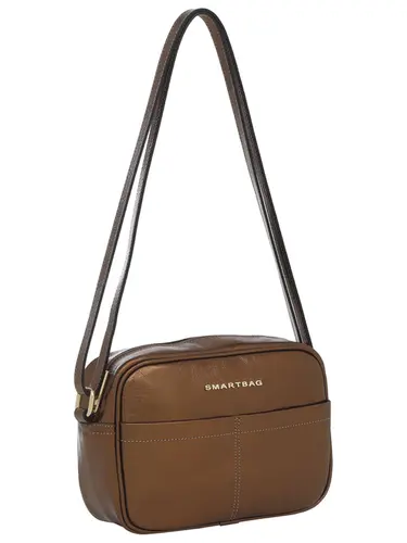 Bolsa Transversal Couro Metalizado Bronze Media 78037.25