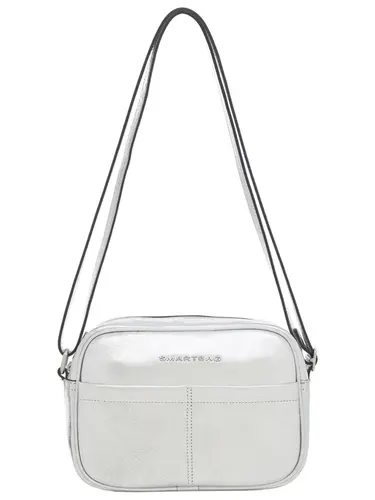 Bolsa Transversal Couro Metalizado Prata Media 78037.25