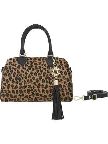 Bolsa Tote Couro Pelo Leopardo Media 78030.25