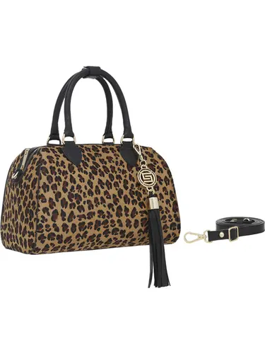 Bolsa Tote Couro Pelo Leopardo Media 78030.25
