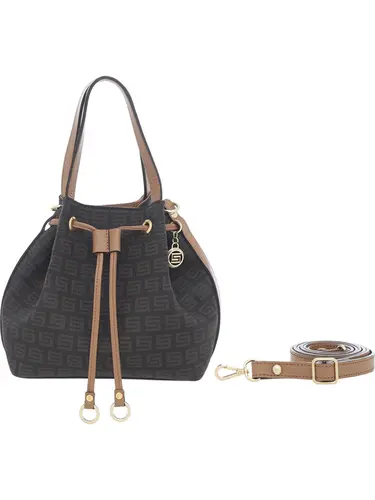 Bolsa de Mao  Milano Chocolate/Caramelo Pequena 87014.25