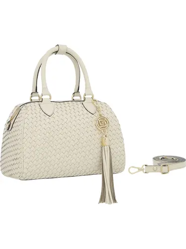 Bolsa Tote  Couro Tresse Marfim Media 78031.25