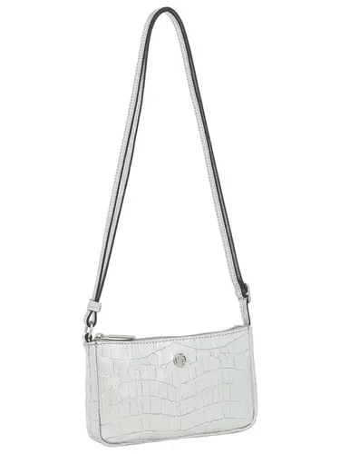 Bolsa Transversal Couro Metalizado Prata Pequena 78053.25