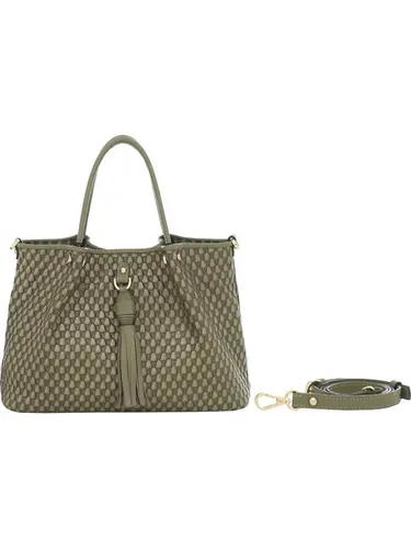 Bolsa Tote Couro Drops Oliva Media 78061.25