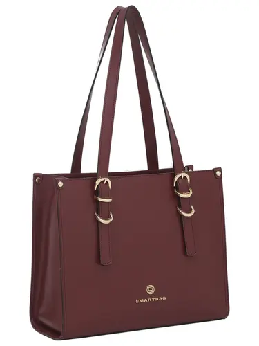 Bolsa Tiracolo Couro Burgundy Media 78036.25