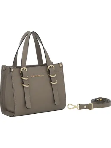 Bolsa Tote Couro Taupe Media 78035.25