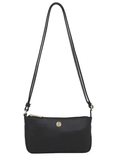 Bolsa Transversal Couro Preto Pequena 78053.25