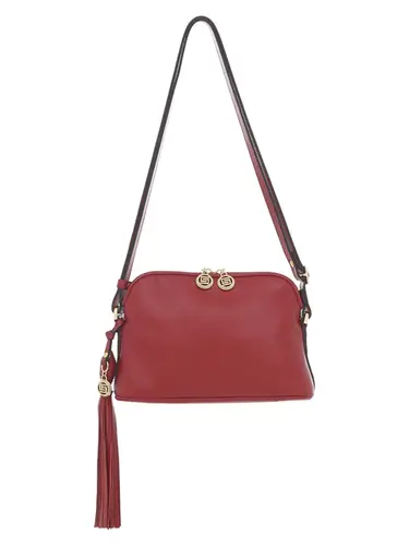 Bolsa Transversal Couro Cereja Pequena 78060.25
