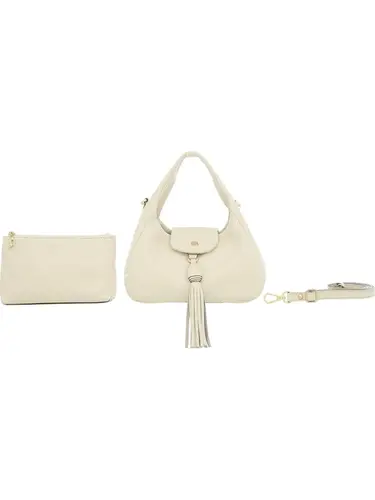 Bolsa de Mao Couro Marfim Media 78062.25