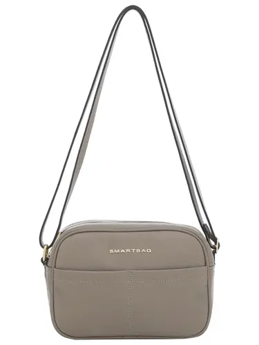 Bolsa Transversal Couro Taupe Media 78037.25
