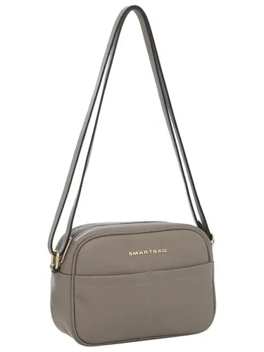 Bolsa Transversal Couro Taupe Media 78037.25