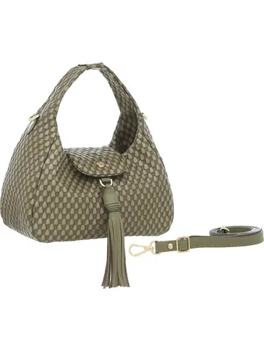 Bolsa de Mao Couro Drops Oliva Media 78062.25