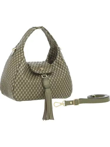 Bolsa de Mao Couro Drops Oliva Media 78062.25