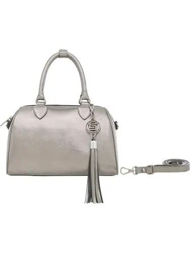 Bolsa Tote Couro Metalizado Inox Media 78030.25
