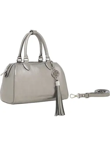 Bolsa Tote Couro Metalizado Inox Media 78030.25