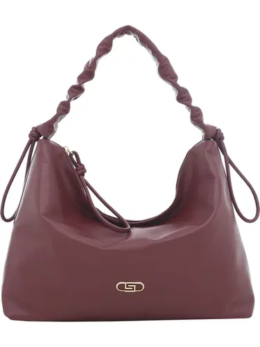 Bolsa Tiracolo Couro Burgundy Grande 78081.25