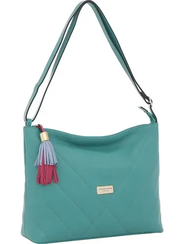 Bolsa Transversal Smartbag Couro Esmeralda - 73216.23