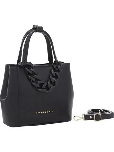 Bolsa Alça de Mão Smartbag Couro Preto - 73058.23