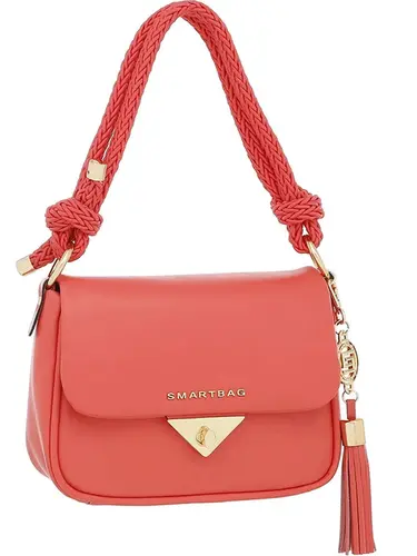 Bolsa Tiracolo Smartbag Couro Goiaba - 75046.24