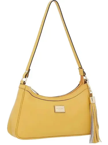 Bolsa Tiracolo Couro Amarelo Media 75192.24