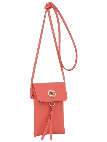 Bolsinha Transversal Smartbag Couro Goiaba - 75002.24