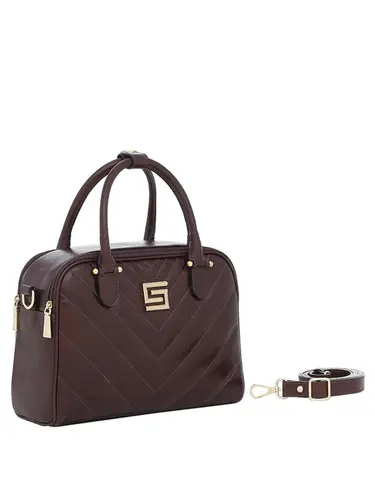Bolsa Alca de Mao Smartbag Couro Chocolate - 76010.24