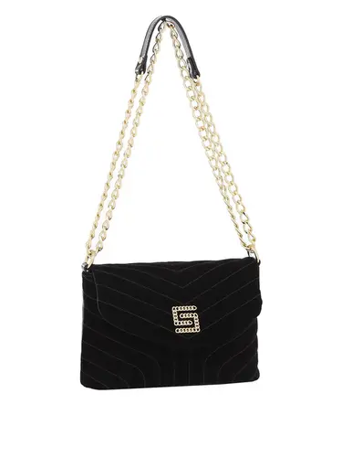 Bolsa Tiracolo Smartbag Camurça Preto - 76011.24