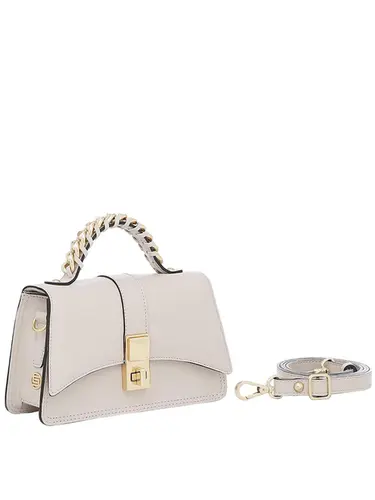 Bolsa Alca de Mao Smartbag Couro Off White - 76007.24