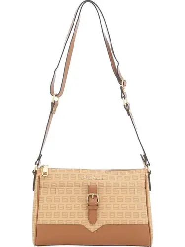 Bolsa Transversal Smartbag Milano Bege - Havana - 86161.20