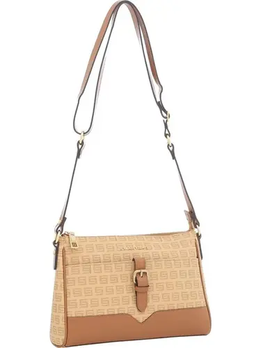Bolsa Transversal Smartbag Milano Bege - Havana - 86161.20
