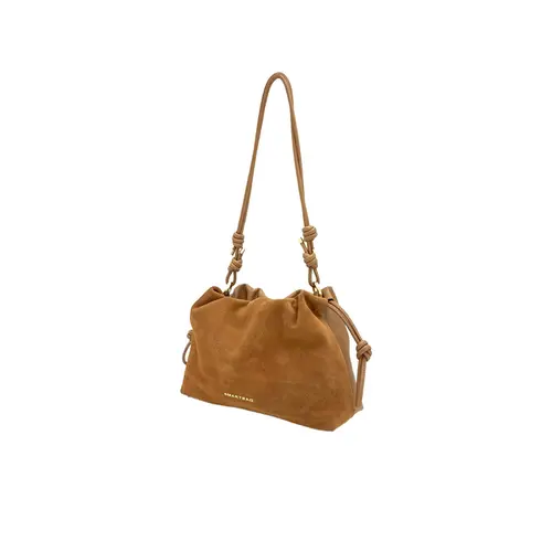 Bolsa Bucket Couro Camurça Caramelo - 78087.25