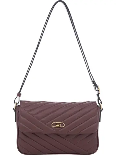 Bolsa Transversal Couro Burgundy Media 78072.25
