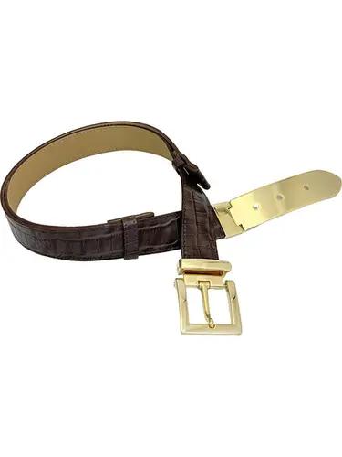Cinto Couro Croco Chocolate - 78408.25