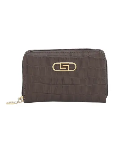 Carteira Couro Croco Chocalate - 78390.25