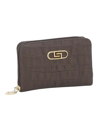 Carteira Couro Croco Chocalate - 78390.25