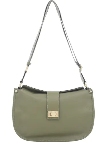 Bolsa Transversal Couro Oliva Pequena 78079.25