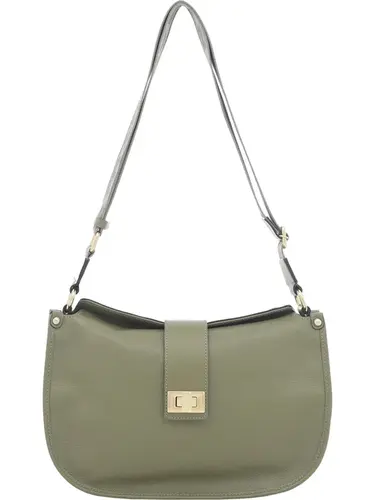 Bolsa Transversal Couro Oliva Pequena 78079.25