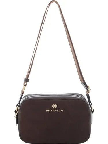 Bolsa Transversal Couro Camurca Chocolate Pequena 78078.25
