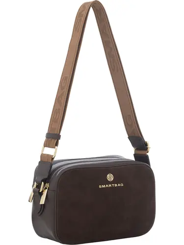 Bolsa Transversal Couro Camurca Chocolate Pequena 78078.25