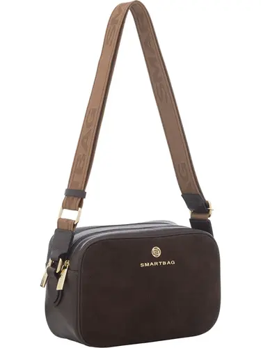 Bolsa Transversal Couro Camurca Chocolate Pequena 78078.25