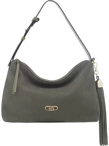 Bolsa Hobo Couro Oliva Media 78076.25