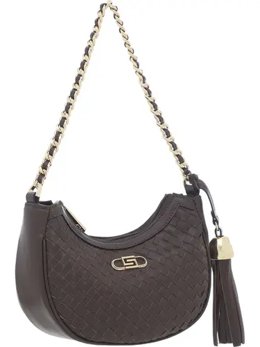 Bolsa Tiracolo Couro Tresse Chocolate Media 78066.25