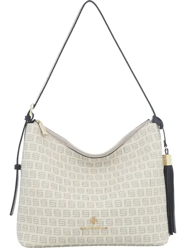 Bolsa Hobo Milano Creme/Preto Media 87024.25