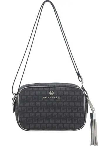 Bolsa Transversal Milano Preto/Metalizado Inox Pequena 87025.25