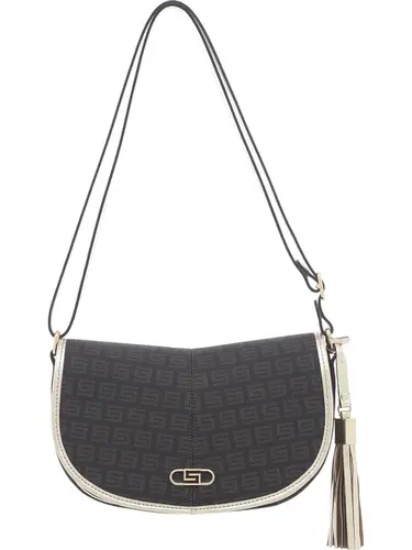 Bolsa Transversal Milano Chocolate/Ouro Light Pequena 87020.25