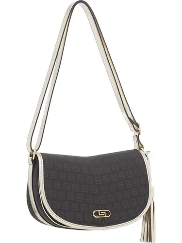 Bolsa Transversal Milano Chocolate/Ouro Light Pequena 87020.25