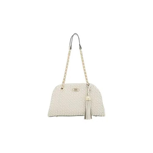 Bolsa Tiracolo Couro Tresse OffWhite Media 78065.25