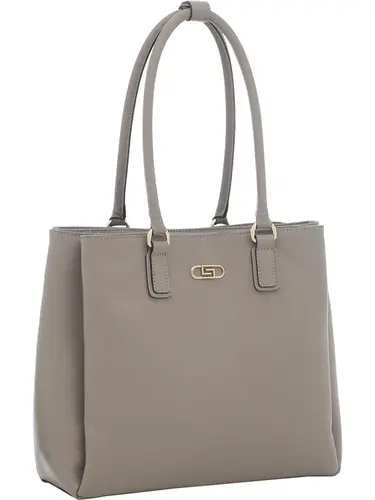 Bolsa Tiracolo Couro Taupe Media 78075.25