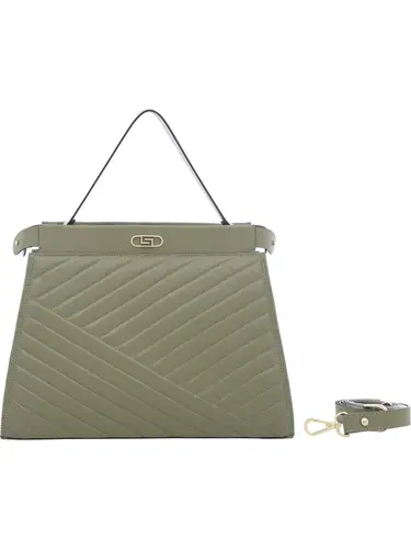 Bolsa Tiracolo Couro Oliva Media 78071.25
